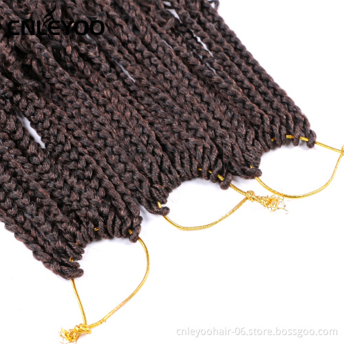Fashion 12 RootsRiver Box Braids Bohemian Crochet Hair 14inch 18inch 24inch Goddess River Box Braiding Hair Extension for Women